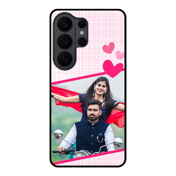 Samsung Galaxy S26 Ultra 5G Custom Glass Phone Case - Love Shape Heart Design Samsung Galaxy S26 Ultra 5G Custom Glass Phone Case - Love Shape Heart Design