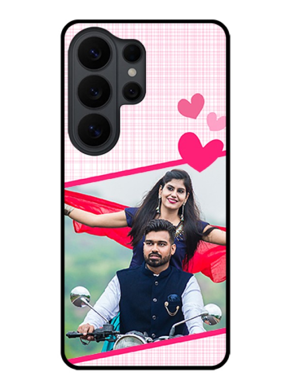 Custom Samsung Galaxy S26 Ultra 5G Custom Glass Phone Case - Love Shape Heart Design