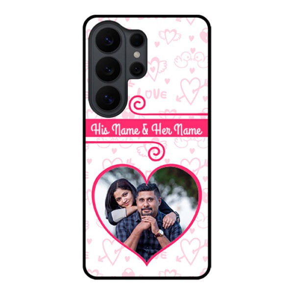 Samsung Galaxy S26 Ultra 5G Custom Glass Phone Case - Heart Shape Love Design Samsung Galaxy S26 Ultra 5G Custom Glass Phone Case - Heart Shape Love Design