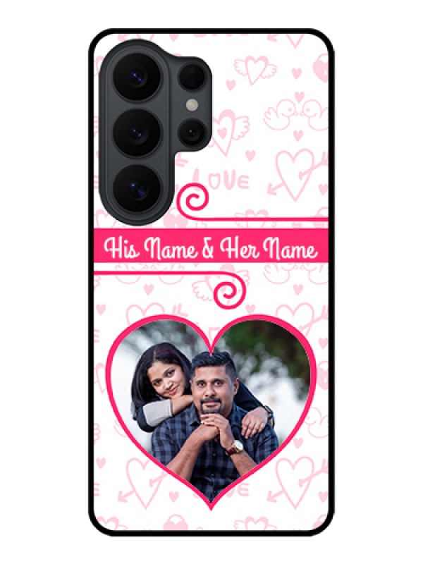 Custom Samsung Galaxy S26 Ultra 5G Custom Glass Phone Case - Heart Shape Love Design