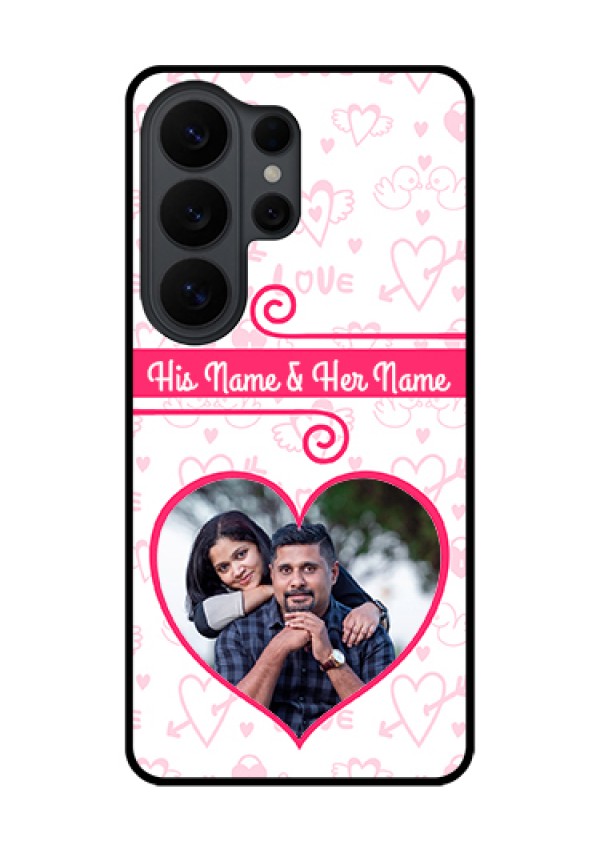 Samsung Galaxy S26 Ultra 5G Custom Glass Phone Case - Heart Shape Love Design