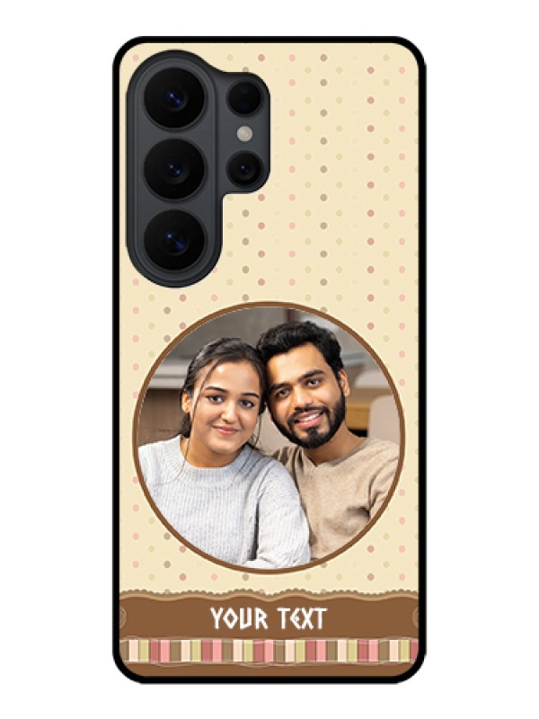 Custom Samsung Galaxy S26 Ultra 5G Custom Glass Phone Case - Brown Dotted Mobile Case Design