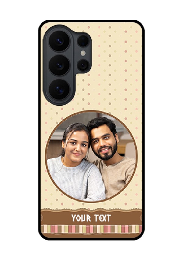 Samsung Galaxy S26 Ultra 5G Custom Glass Phone Case - Brown Dotted Mobile Case Design
