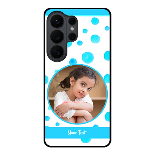 Samsung Galaxy S26 Ultra 5G Custom Glass Phone Case - Blue Bubbles Pattern Design Samsung Galaxy S26 Ultra 5G Custom Glass Phone Case - Blue Bubbles Pattern Design