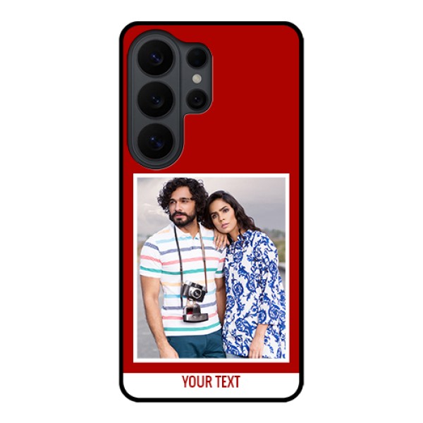 Samsung Galaxy S26 Ultra 5G Custom Glass Phone Case - Red Color Design