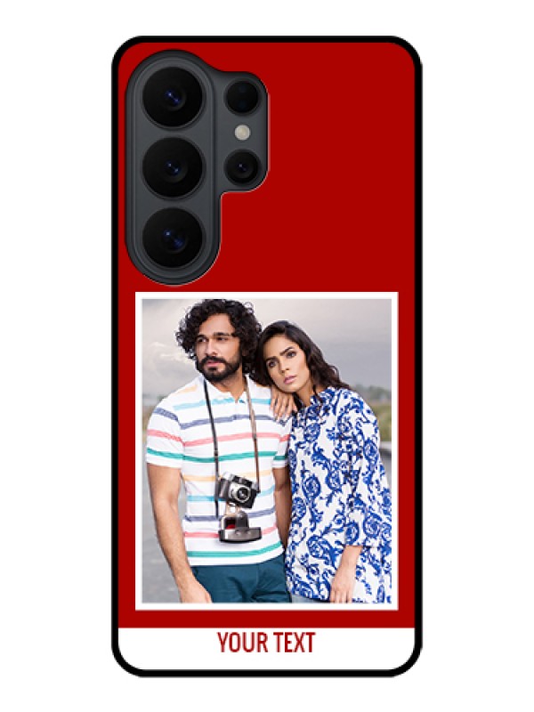 Custom Samsung Galaxy S26 Ultra 5G Custom Glass Phone Case - Red Color Design