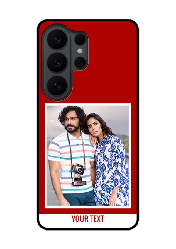 Samsung Galaxy S26 Ultra 5G Custom Glass Phone Case - Red Color Design