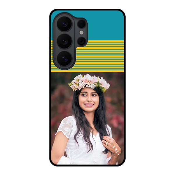 Samsung Galaxy S26 Ultra 5G Custom Glass Phone Case - Yellow & Blue Design Samsung Galaxy S26 Ultra 5G Custom Glass Phone Case - Yellow & Blue Design