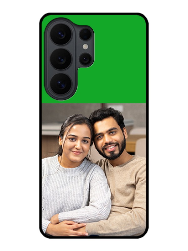 Custom Samsung Galaxy S26 Ultra 5G Custom Glass Phone Case - Green Pattern Design