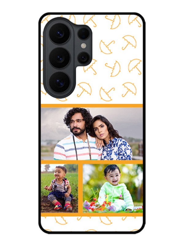 Custom Samsung Galaxy S26 Ultra 5G Custom Glass Phone Case - Yellow Pattern Design