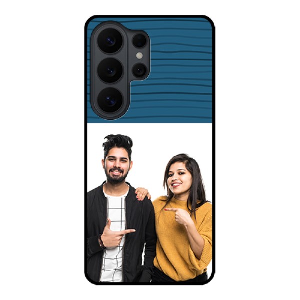 Samsung Galaxy S26 Ultra 5G Custom Glass Phone Case - Blue Pattern Cover Design Samsung Galaxy S26 Ultra 5G Custom Glass Phone Case - Blue Pattern Cover Design