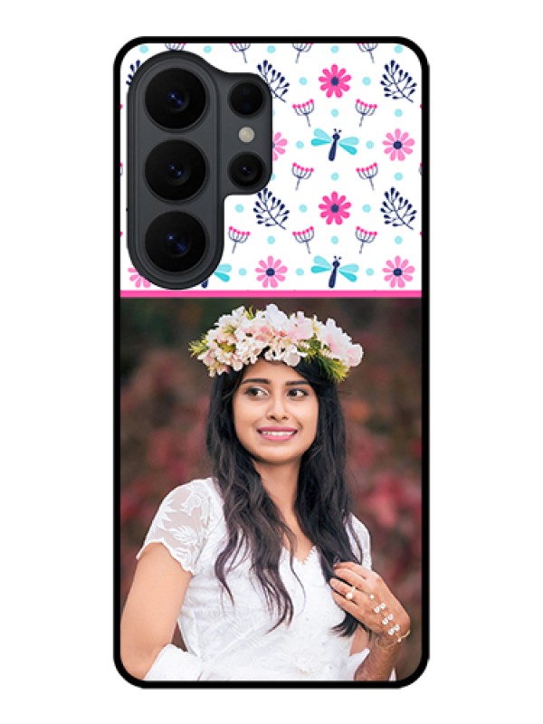 Custom Samsung Galaxy S26 Ultra 5G Custom Glass Phone Case - Colorful Flower Design