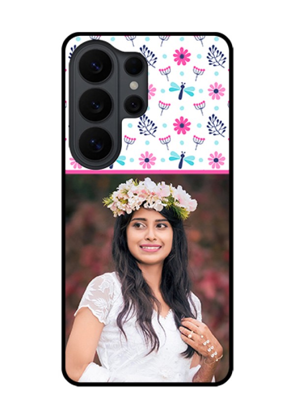Samsung Galaxy S26 Ultra 5G Custom Glass Phone Case - Colorful Flower Design