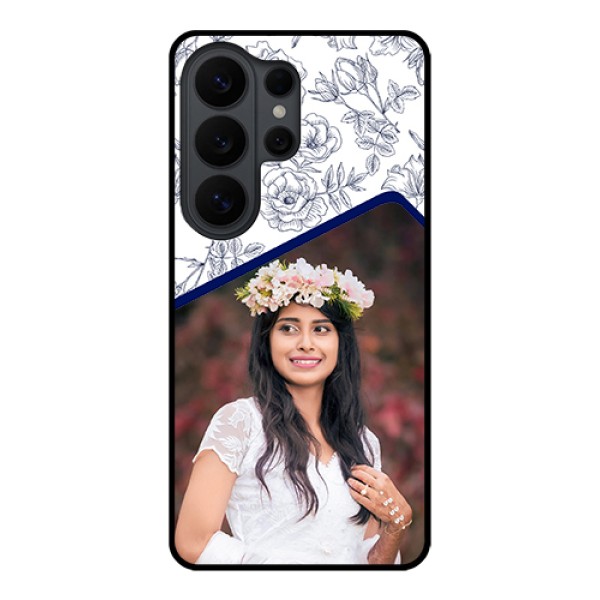 Samsung Galaxy S26 Ultra 5G Custom Glass Phone Case - Classy Floral Design