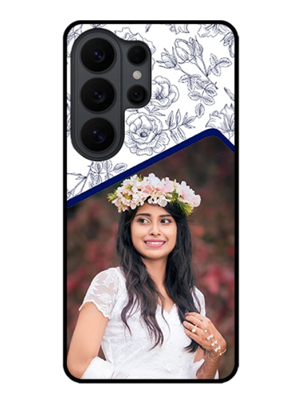 Custom Samsung Galaxy S26 Ultra 5G Custom Glass Phone Case - Classy Floral Design