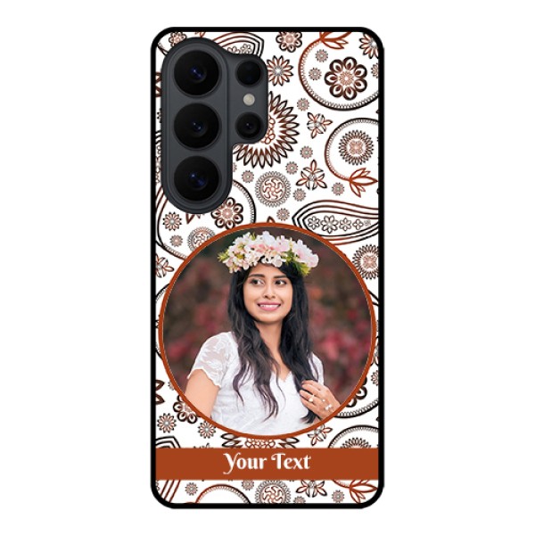Samsung Galaxy S26 Ultra 5G Custom Glass Phone Case - Abstract Flower Design