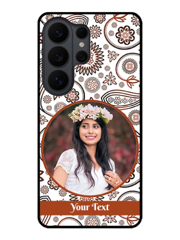 Custom Samsung Galaxy S26 Ultra 5G Custom Glass Phone Case - Abstract Flower Design