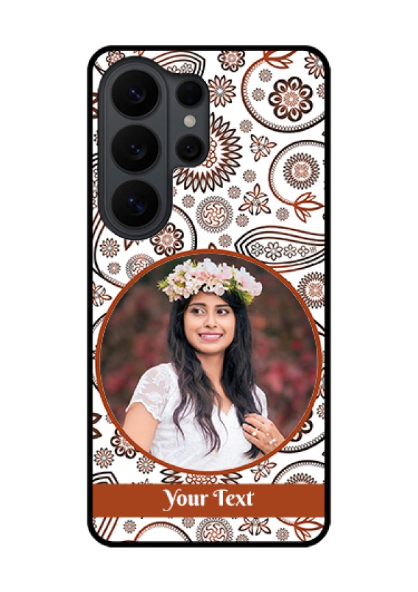 Samsung Galaxy S26 Ultra 5G Custom Glass Phone Case - Abstract Flower Design