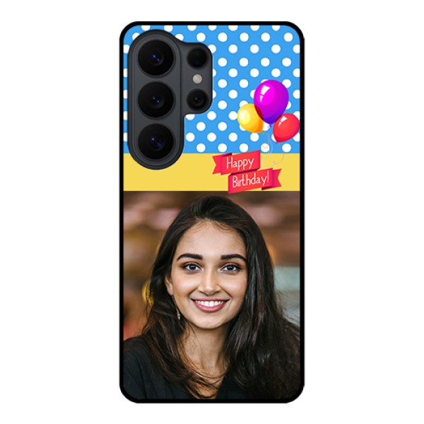 Samsung Galaxy S26 Ultra 5G Custom Glass Phone Case - Happy Birthday Design Samsung Galaxy S26 Ultra 5G Custom Glass Phone Case - Happy Birthday Design
