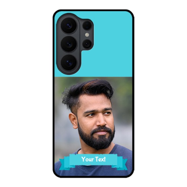 Samsung Galaxy S26 Ultra 5G Custom Glass Phone Case - Blue Color Design Samsung Galaxy S26 Ultra 5G Custom Glass Phone Case - Blue Color Design