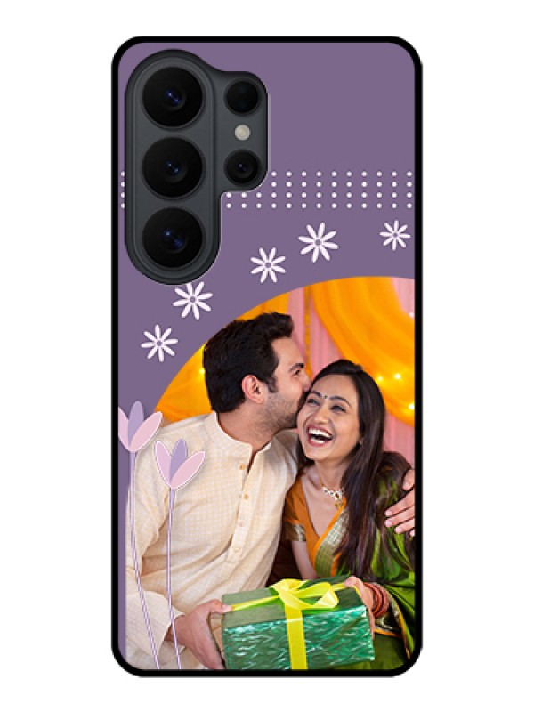 Custom Samsung Galaxy S26 Ultra 5G Custom Glass Phone Case - Lavender Flowers Design