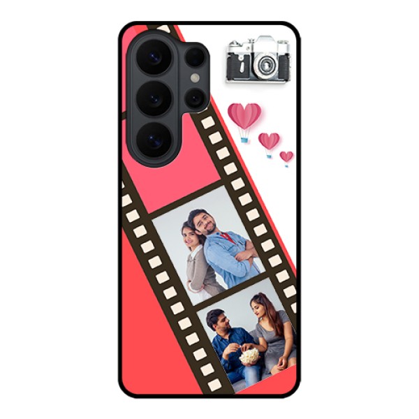 Samsung Galaxy S26 Ultra 5G Custom Glass Phone Case - 3 Image Holder With Film Reel Samsung Galaxy S26 Ultra 5G Custom Glass Phone Case - 3 Image Holder With Film Reel