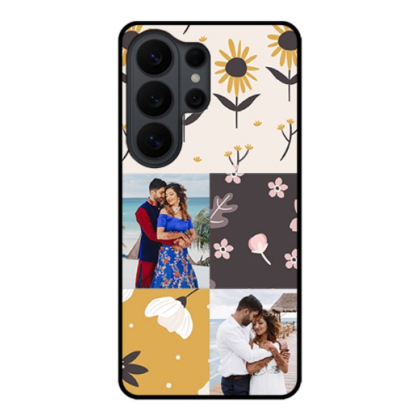 Samsung Galaxy S26 Ultra 5G Custom Glass Phone Case - 3 Images With Floral Design Samsung Galaxy S26 Ultra 5G Custom Glass Phone Case - 3 Images With Floral Design