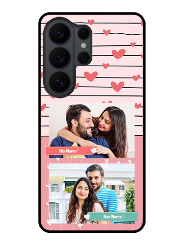 Custom Samsung Galaxy S26 Ultra 5G Custom Glass Phone Case - Photo With Heart Design