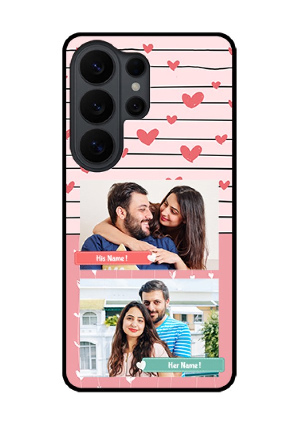 Samsung Galaxy S26 Ultra 5G Custom Glass Phone Case - Photo With Heart Design