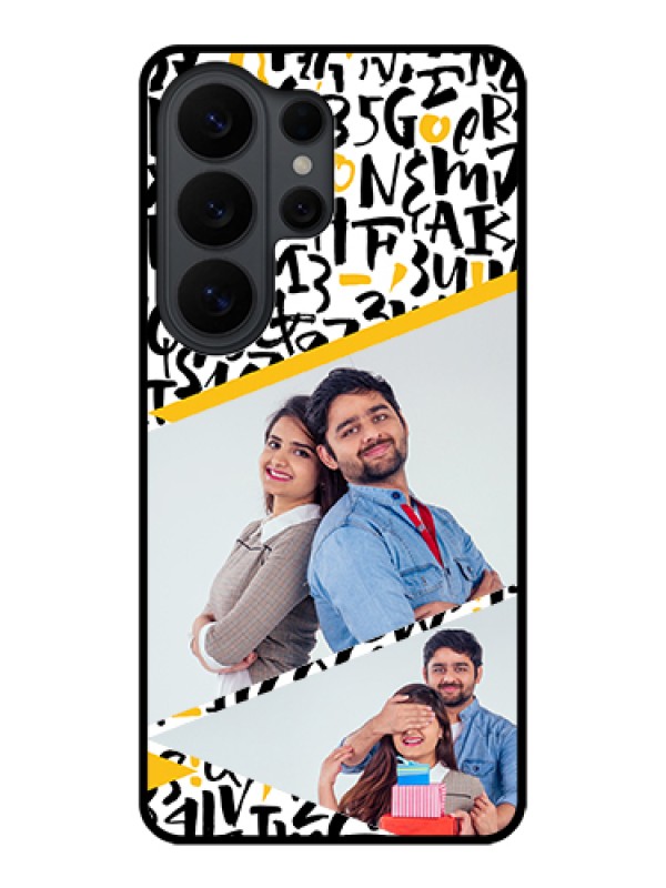 Custom Samsung Galaxy S26 Ultra 5G Custom Glass Phone Case - Letters Pattern Design