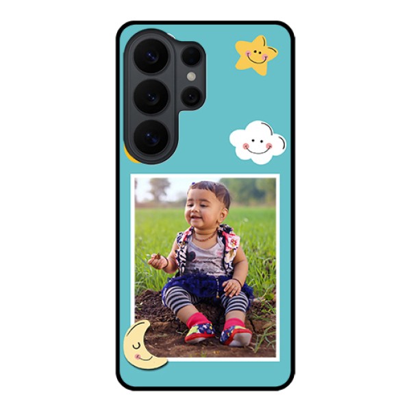 Samsung Galaxy S26 Ultra 5G Custom Glass Phone Case - Smiley Kids Stars Design Samsung Galaxy S26 Ultra 5G Custom Glass Phone Case - Smiley Kids Stars Design