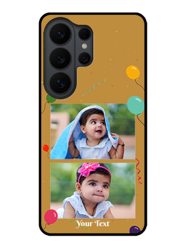 Custom Samsung Galaxy S26 Ultra 5G Custom Glass Phone Case - Image Holder With Birthday Celebrations Design