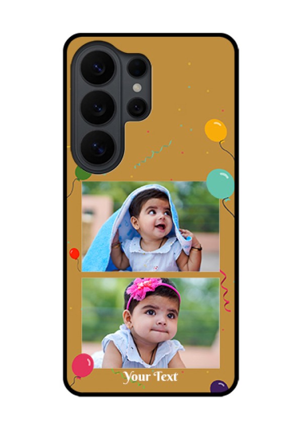 Samsung Galaxy S26 Ultra 5G Custom Glass Phone Case - Image Holder With Birthday Celebrations Design