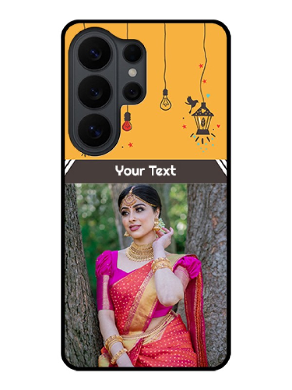 Custom Samsung Galaxy S26 Ultra 5G Custom Glass Phone Case - With Family Picture And Icons