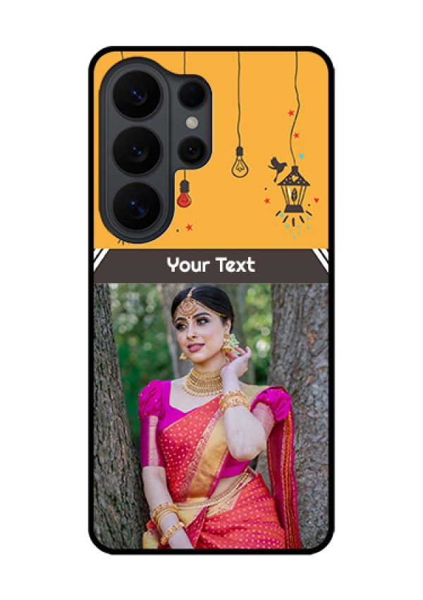 Samsung Galaxy S26 Ultra 5G Custom Glass Phone Case - With Family Picture And Icons
