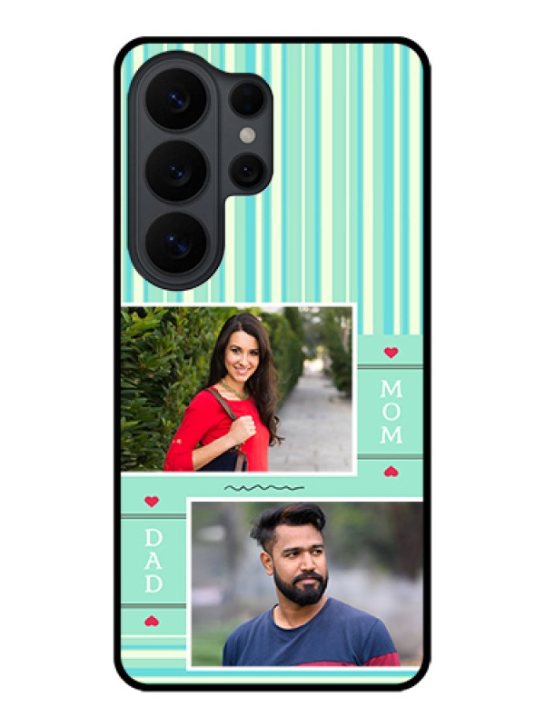 Custom Samsung Galaxy S26 Ultra 5G Custom Glass Phone Case - Mom & Dad Pic Design