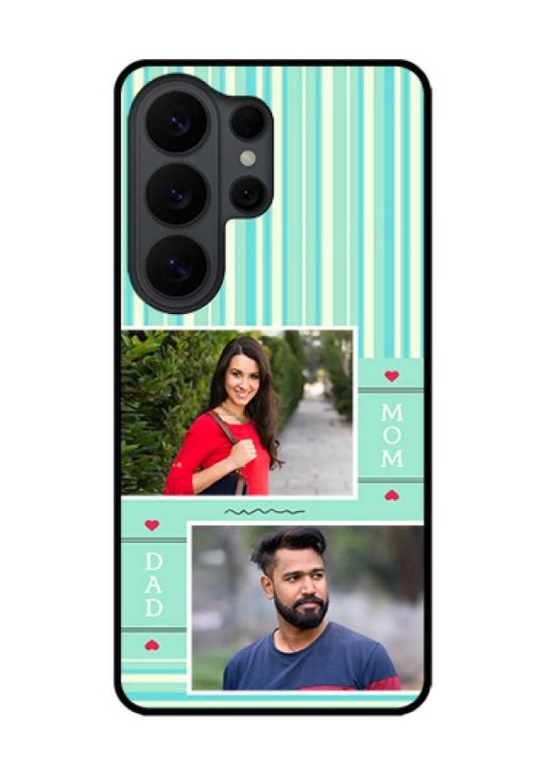 Samsung Galaxy S26 Ultra 5G Custom Glass Phone Case - Mom & Dad Pic Design