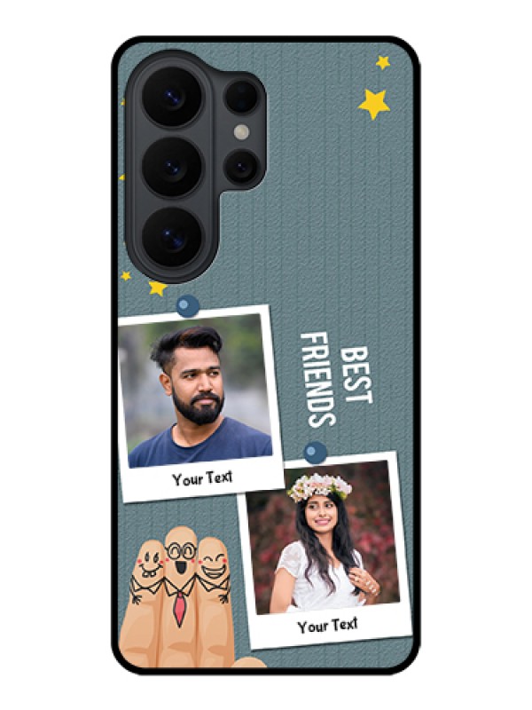 Custom Samsung Galaxy S26 Ultra 5G Custom Glass Phone Case - Sticky Frames And Friendship Design