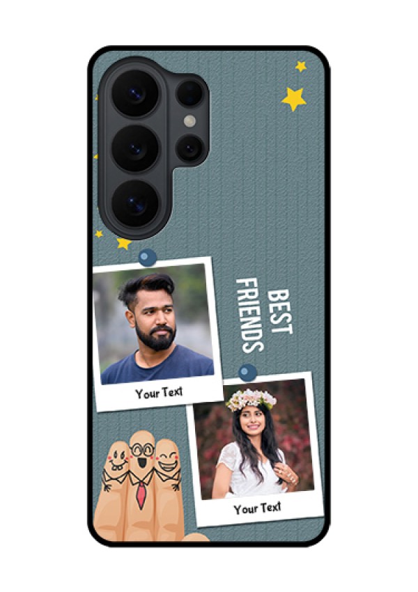 Samsung Galaxy S26 Ultra 5G Custom Glass Phone Case - Sticky Frames And Friendship Design