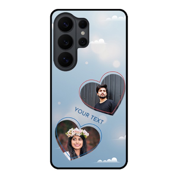 Samsung Galaxy S26 Ultra 5G Custom Glass Phone Case - Blue Color Couple Design Samsung Galaxy S26 Ultra 5G Custom Glass Phone Case - Blue Color Couple Design