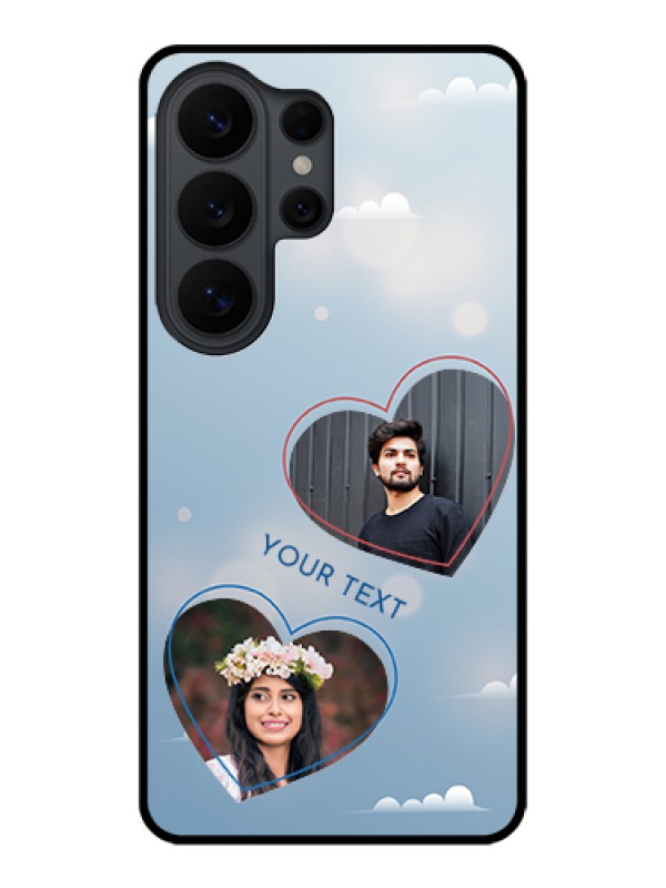 Custom Samsung Galaxy S26 Ultra 5G Custom Glass Phone Case - Blue Color Couple Design