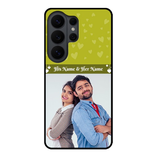 Samsung Galaxy S26 Ultra 5G Custom Glass Phone Case - You & Me Heart Design Samsung Galaxy S26 Ultra 5G Custom Glass Phone Case - You & Me Heart Design