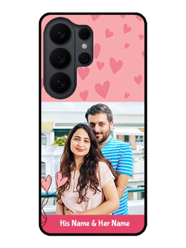 Custom Samsung Galaxy S26 Ultra 5G Custom Glass Phone Case - Love Design Peach Color