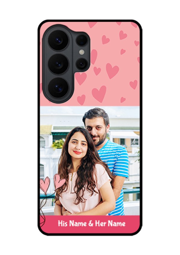 Samsung Galaxy S26 Ultra 5G Custom Glass Phone Case - Love Design Peach Color