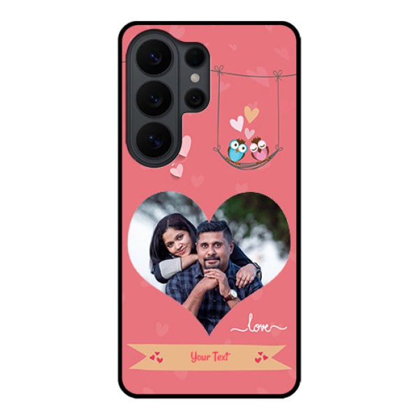 Samsung Galaxy S26 Ultra 5G Custom Glass Phone Case - Peach Color Love Design Samsung Galaxy S26 Ultra 5G Custom Glass Phone Case - Peach Color Love Design