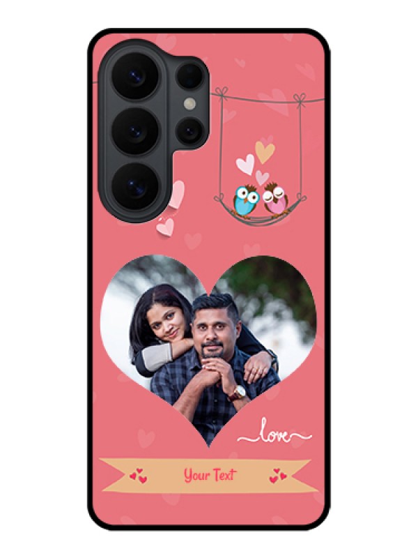 Custom Samsung Galaxy S26 Ultra 5G Custom Glass Phone Case - Peach Color Love Design