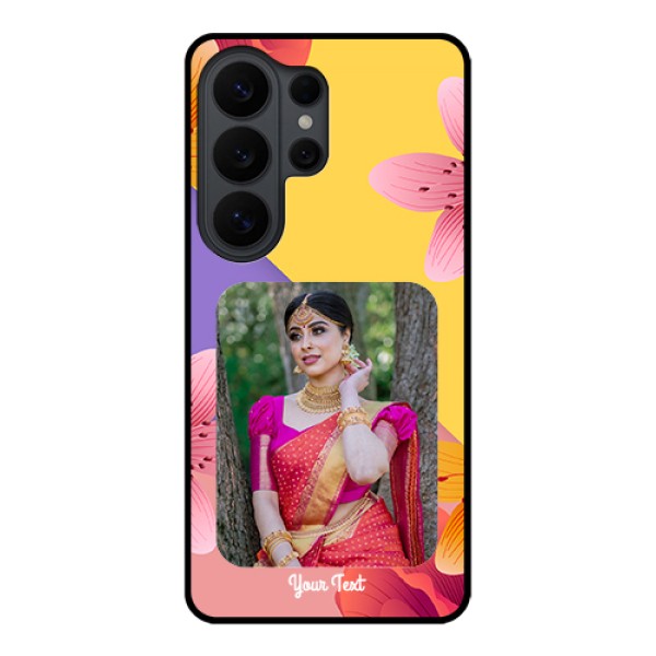 Samsung Galaxy S26 Ultra 5G Custom Glass Phone Case - 3 Image With Vintage Floral Design