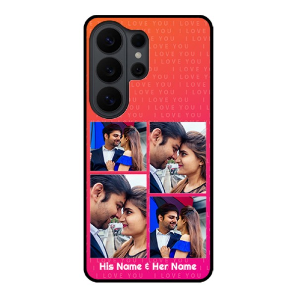 Samsung Galaxy S26 Ultra 5G Custom Glass Phone Case - I Love You Pink Design Samsung Galaxy S26 Ultra 5G Custom Glass Phone Case - I Love You Pink Design