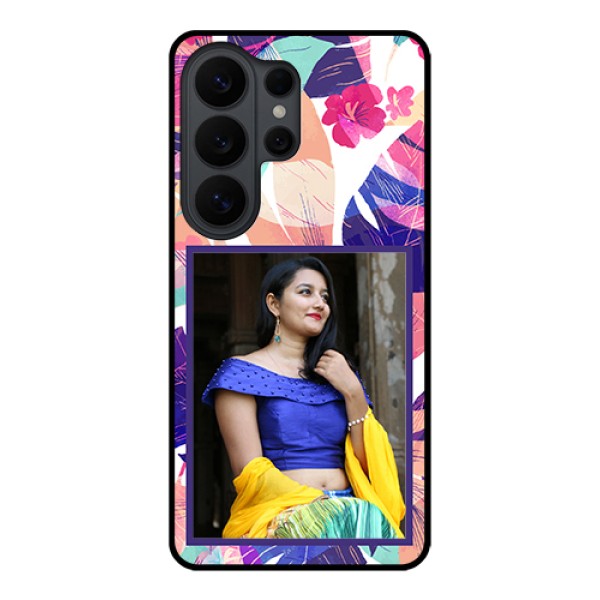 Samsung Galaxy S26 Ultra 5G Custom Glass Phone Case - Abstract Floral Design