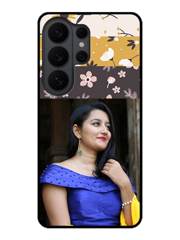 Custom Samsung Galaxy S26 Ultra 5G Custom Glass Phone Case - Stylish Floral Design